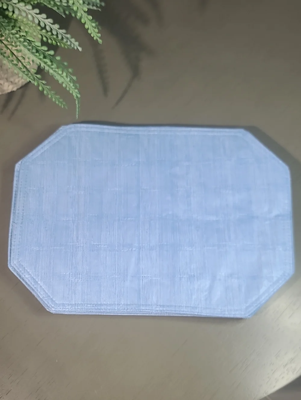 Light Blue Cleanable Placemat Set - Home Dining Set Of 10